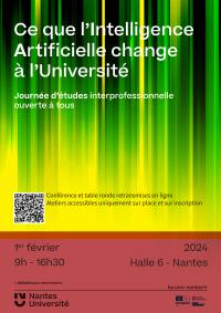 affiche journée d'étude IA et Université